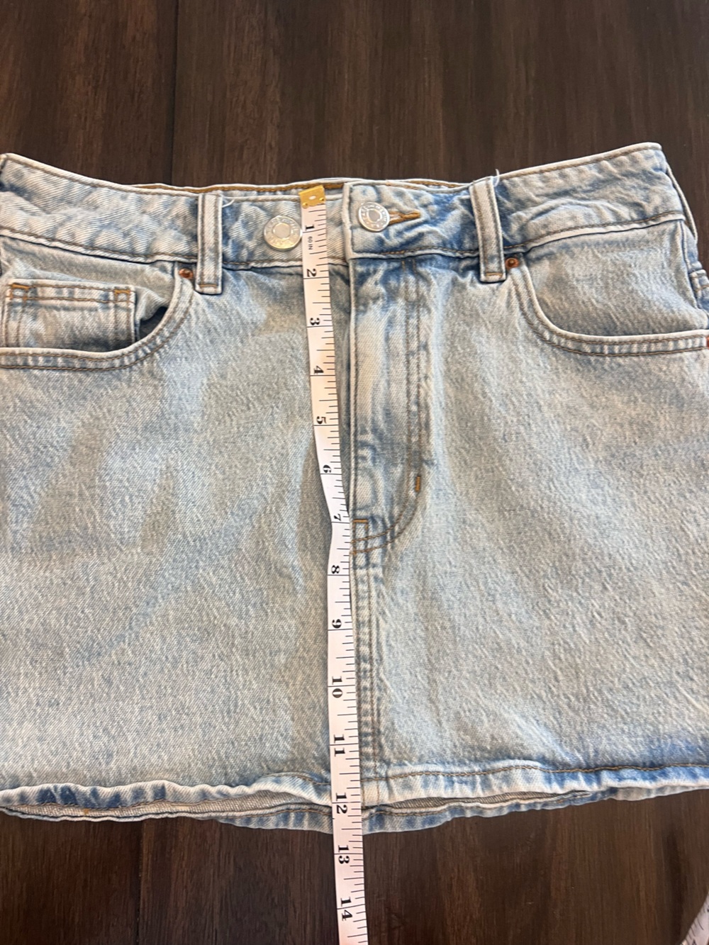 PacSun Light Wash Denim Mini Skirt - Picture 4 of 5